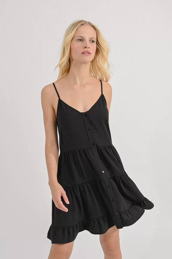 Woven Dress-Black