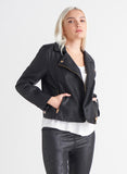 2029002 DEX Faux Leather Motto Jacket