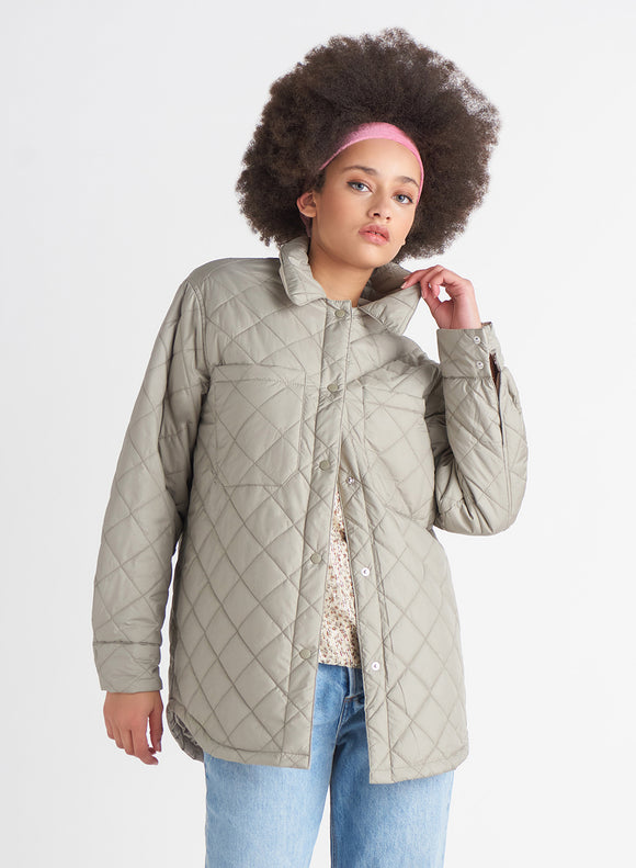2029505 DEX Quilted Light Puffer Shacket
