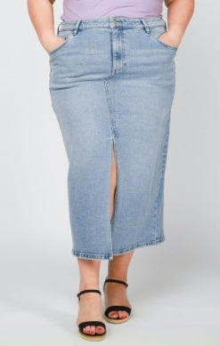 Maxi Denim Skirt - Plus Size