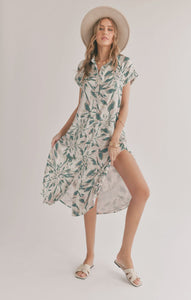 Moon and Back Button Down Maxi Dress